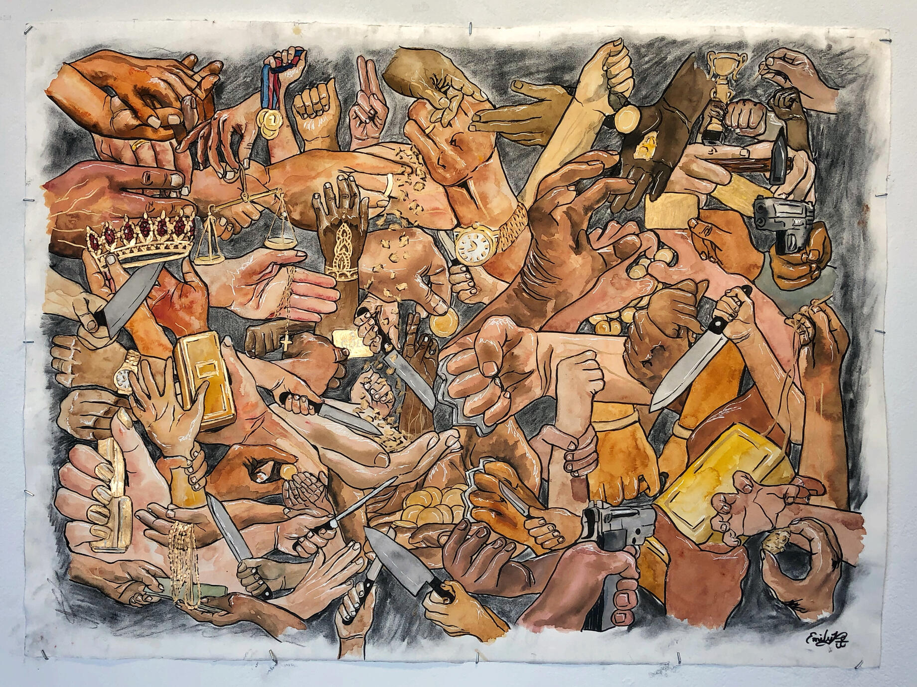 Study of Gold - 28" x 24" - 2022