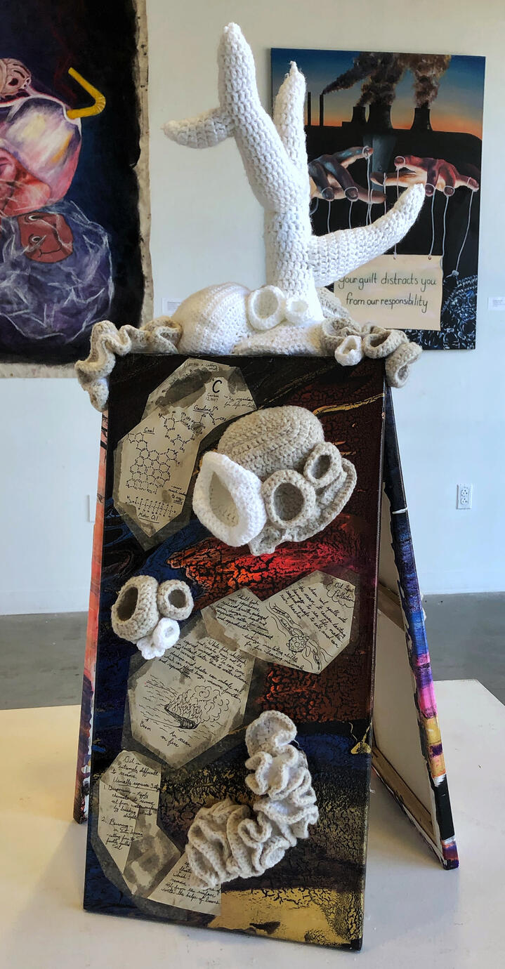 Crochet Coral Reef - ~ 11" x 24" - 2022